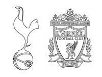 Coloring page Final: Tottenham - Liverpool