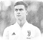 Desenho para colorir Paulo Dybala 2019