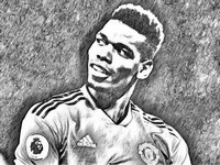 Desenho para colorir Paul Pogba 2019