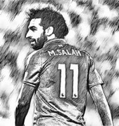 Coloring page Mohammed Salah 2019