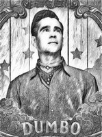 Folha para colorir - Colin Farrell - Dumbo
