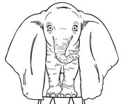 Coloring page Dumbo 2019 Tim Burton