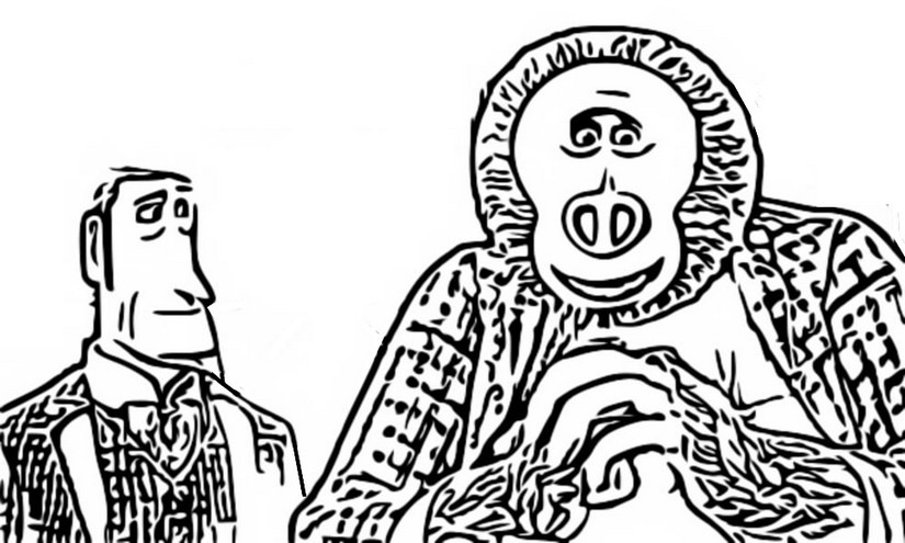 Coloring page Missing Link