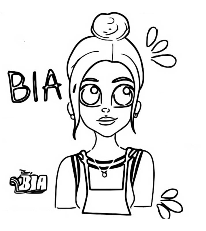 Desenho para colorir Bia