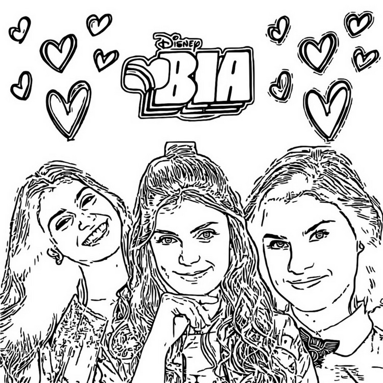 Dibujo para colorear Bia : Bia, Chiara, Celeste 9