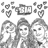 Dibujo para colorear Bia, Chiara, Celeste