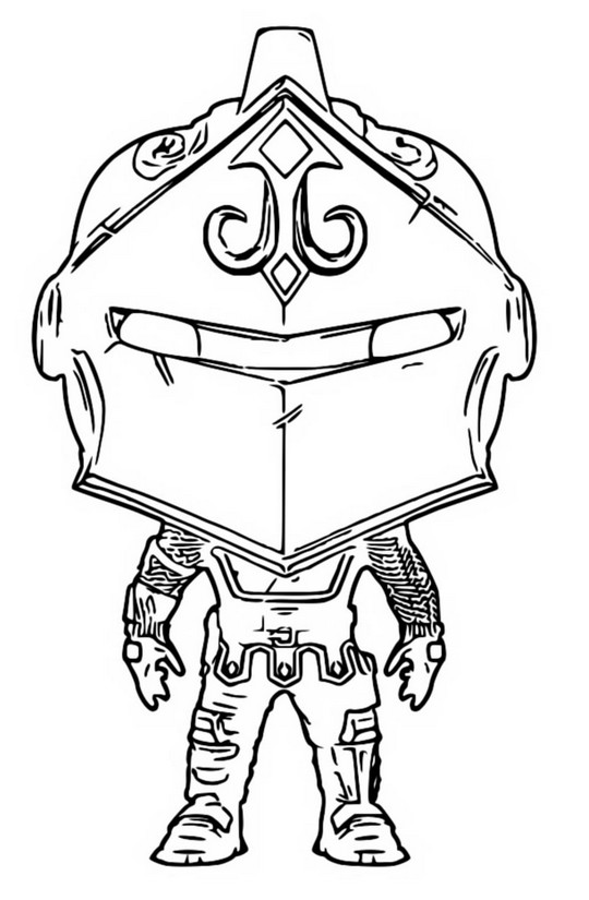 Coloring Page Funko Pop Fortnite Black Knight 6