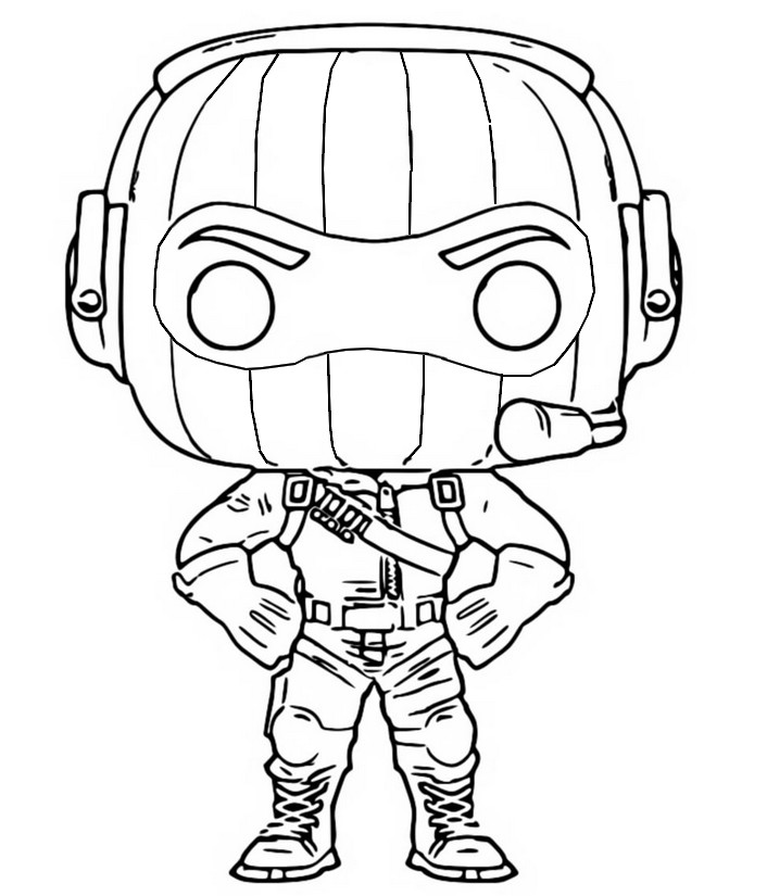 Dibujo para colorear Funko Pop Fortnite : Raptor 8