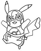 Desenho para colorir Pikachu Super Smash Bros