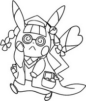 Coloring page Doctor Pikachu