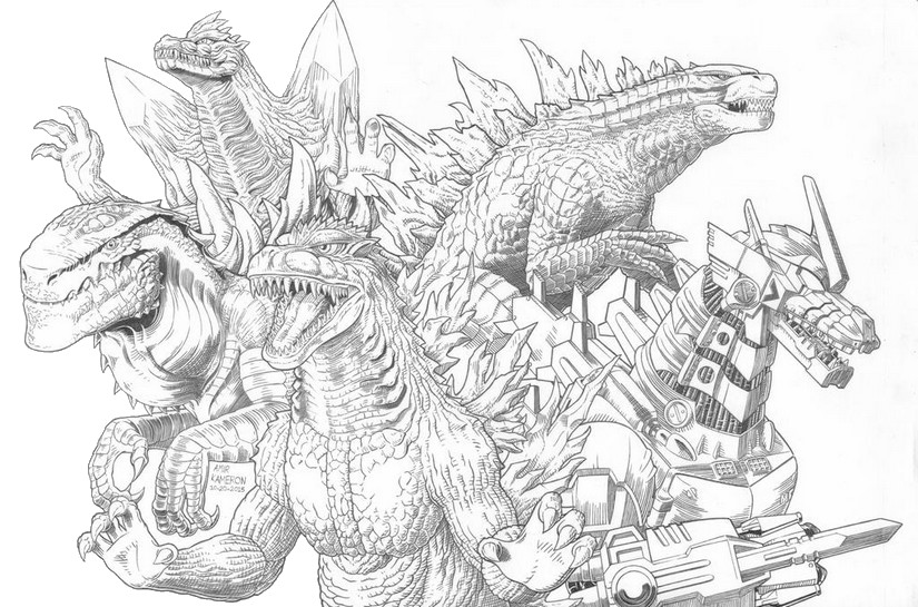 Disegno da colorare Squadra Godzilla