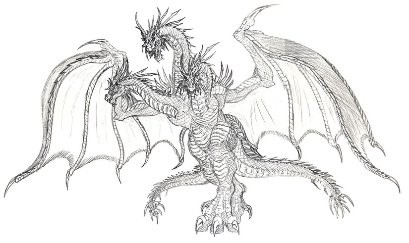Desenho para colorir Ghidorah - Godzilla