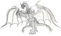 Coloriage Ghidorah