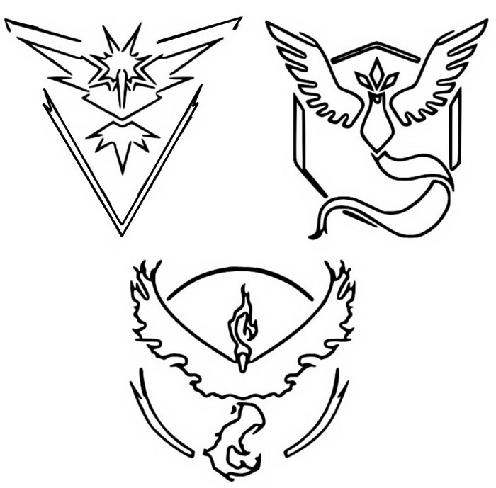 Coloring page Pokémon Go Teams