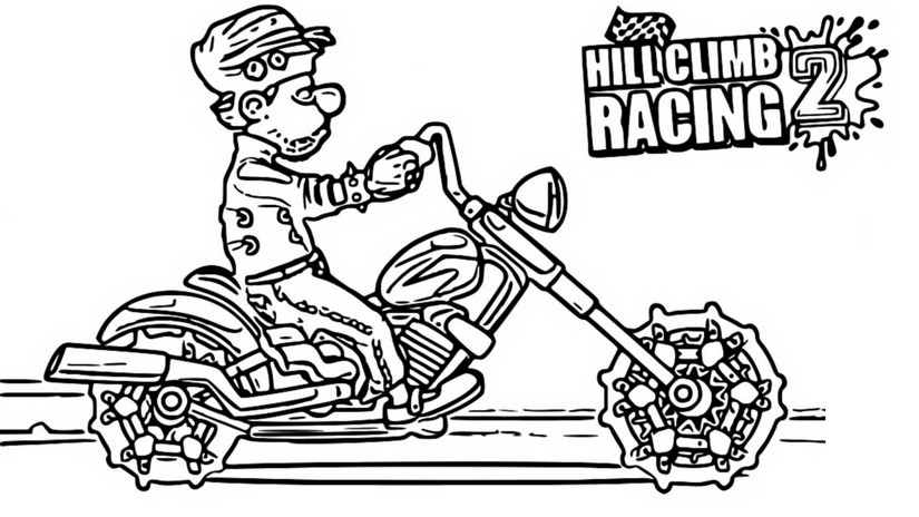 Desenho para colorir Moto Chopper