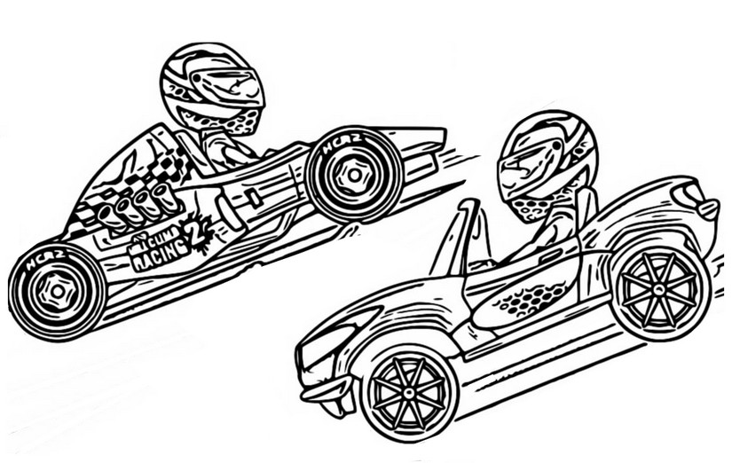 Dibujo para colorear Coches Deportivos