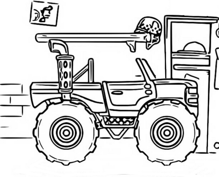 Dibujo para colorear Chevrolet Silverado Monster Truck