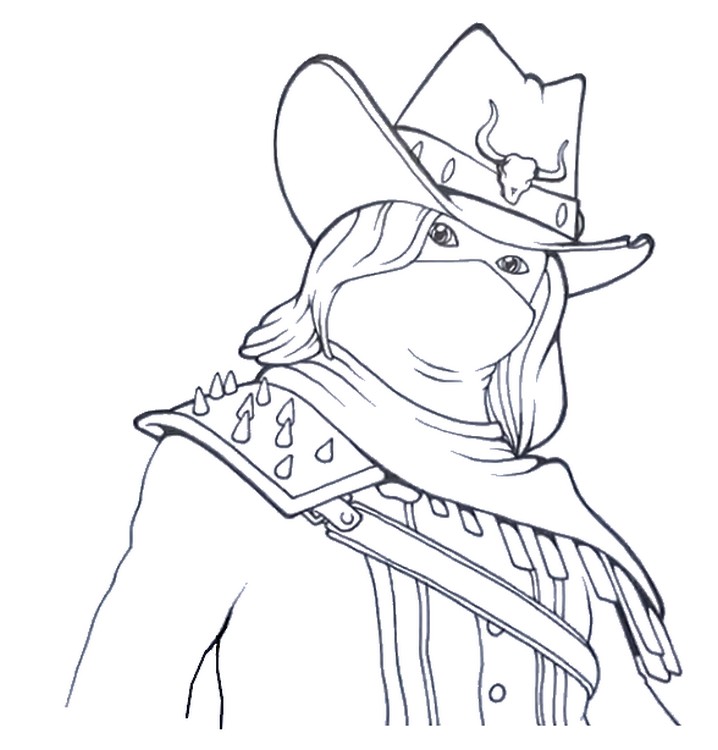 Coloring page Calamity - Fortnite Legendary Skins