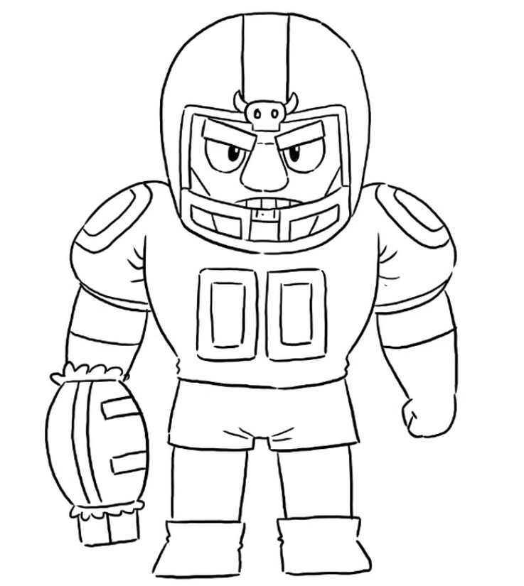 Disegno da colorare Touchdown Bull