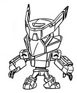 Coloring page Mecha crow