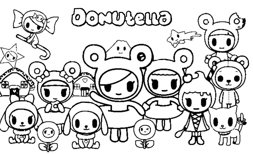 donutella coloring pages