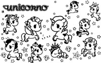Coloring page Unicorno