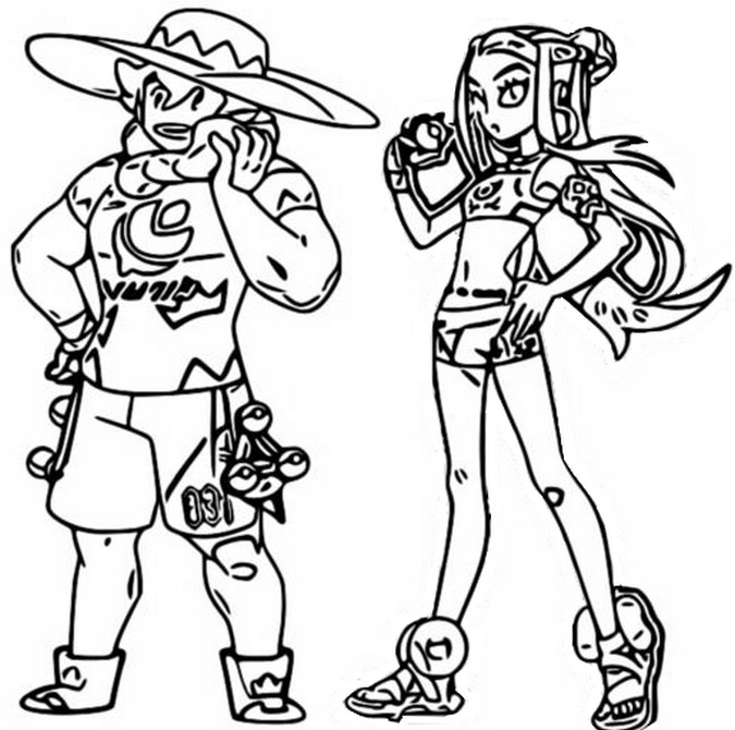 Coloring page Milo and Nessa