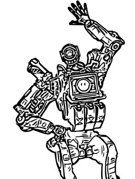 Coloring page Apex Legends : Pathfinder 3