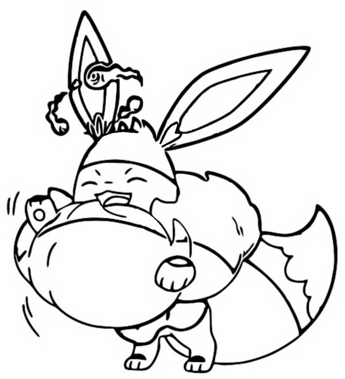 Coloring page Gigantamax Eevee