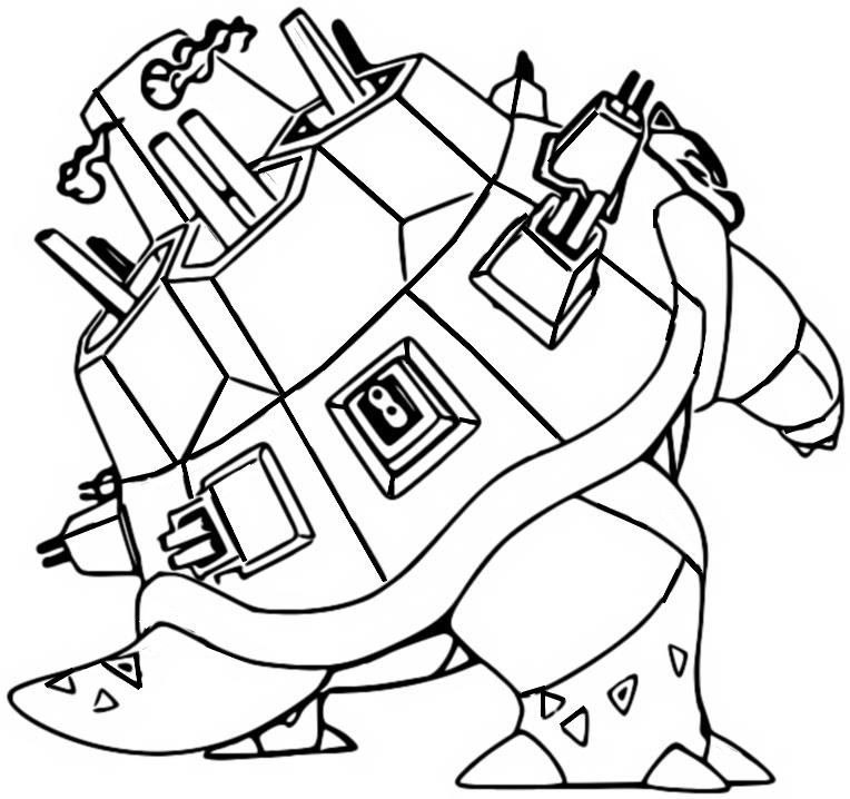 Desenho para colorir Gigantamax Blastoise