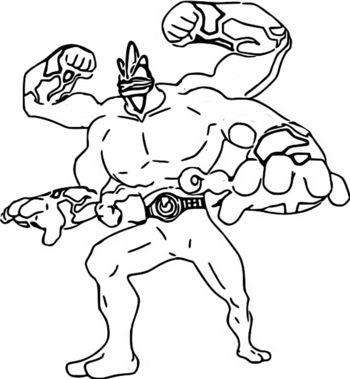 Disegno da colorare Gigamax Machamp