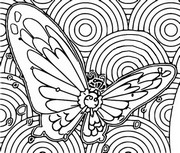 Kleurplaat Gigantamax Butterfree