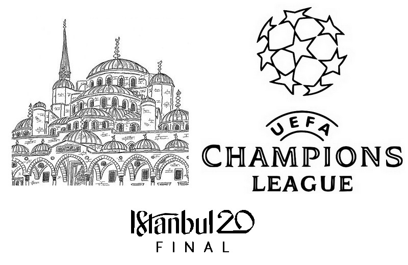 Coloring page Final: Istanbul 2020 - UEFA Champions League 2020