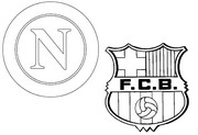Desenho para colorir Oitavas de final :  SSC Napoli - FC Barcelona