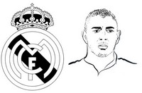 Desenho para colorir Karim Benzema - Real Madrid