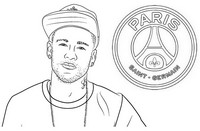 Desenho para colorir Neymar Jr. - PSG