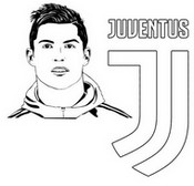 Kleurplaat Cristiano Ronaldo - FC Juventus