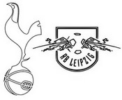 Coloriage 8èmes de finale : Tottenham Hotspur FC - RasenBallsport Leipzig