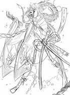 Desenho para colorir Hannya