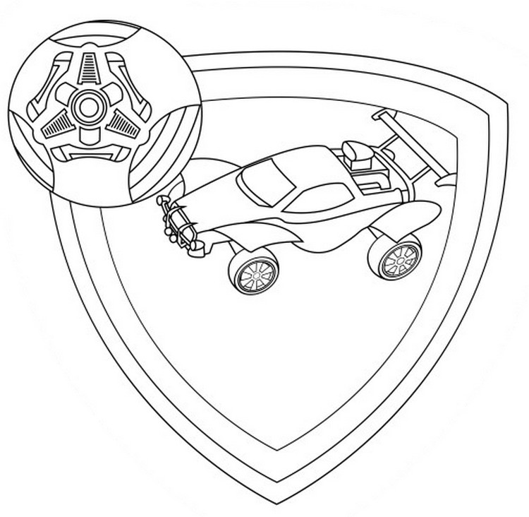 Coloring page Ball and car