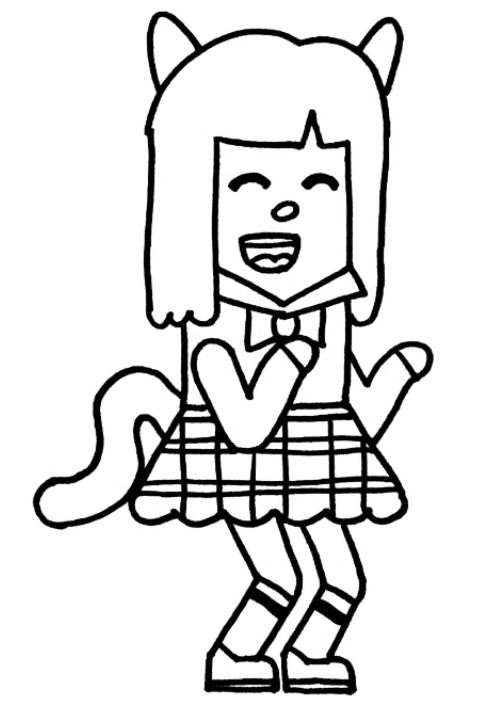 Dibujo para colorear Neko