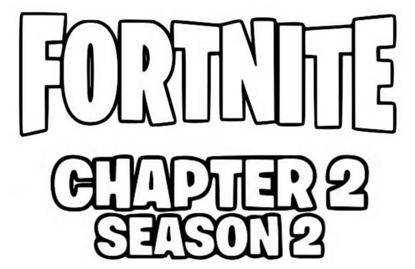 Målarbok Logotyp - Fortnite Chapter 2 Säsong 2