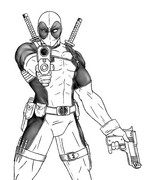 Dibujo para colorear Deadpool Marvel