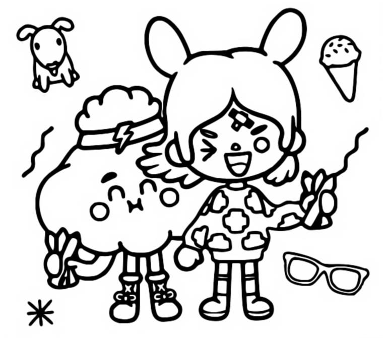 Coloring page Doodle - Toca Life