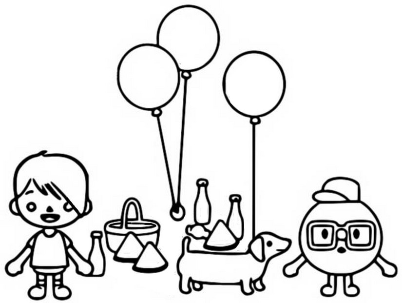 Coloring page Picnic