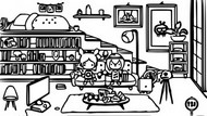 Desenho para colorir Jogos de vídeo na sala de estar