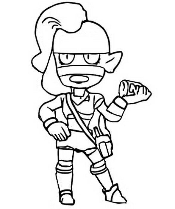 Coloring page College EMZ - Brawl Stars March 2020 Update
