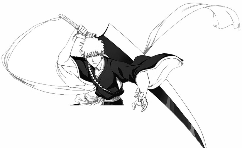 Desenho para colorir Ichigo Kurosaki