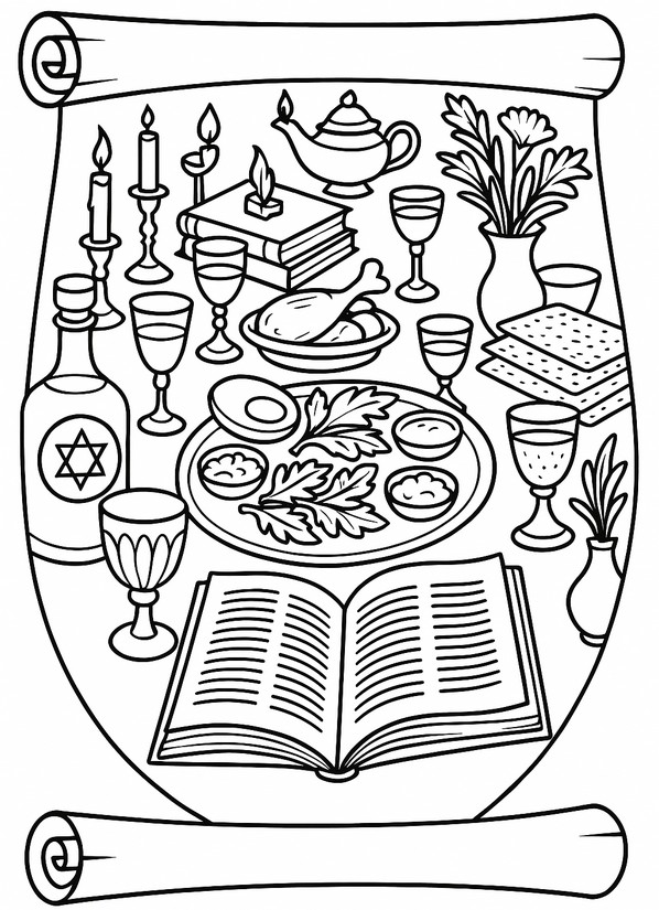 Kleurplaat Seder