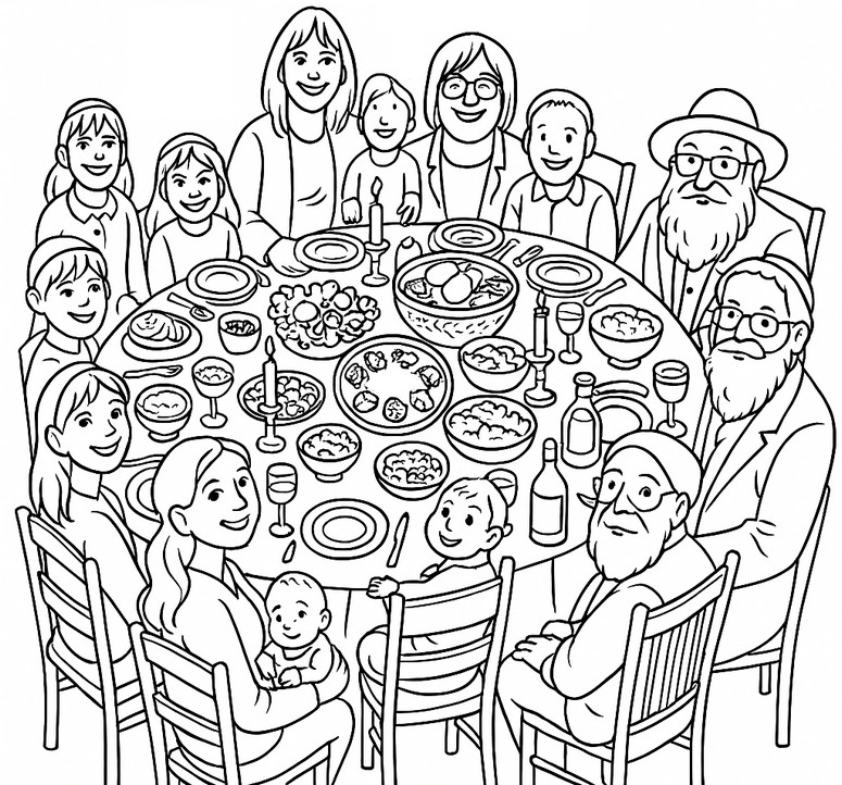 Coloring page Family